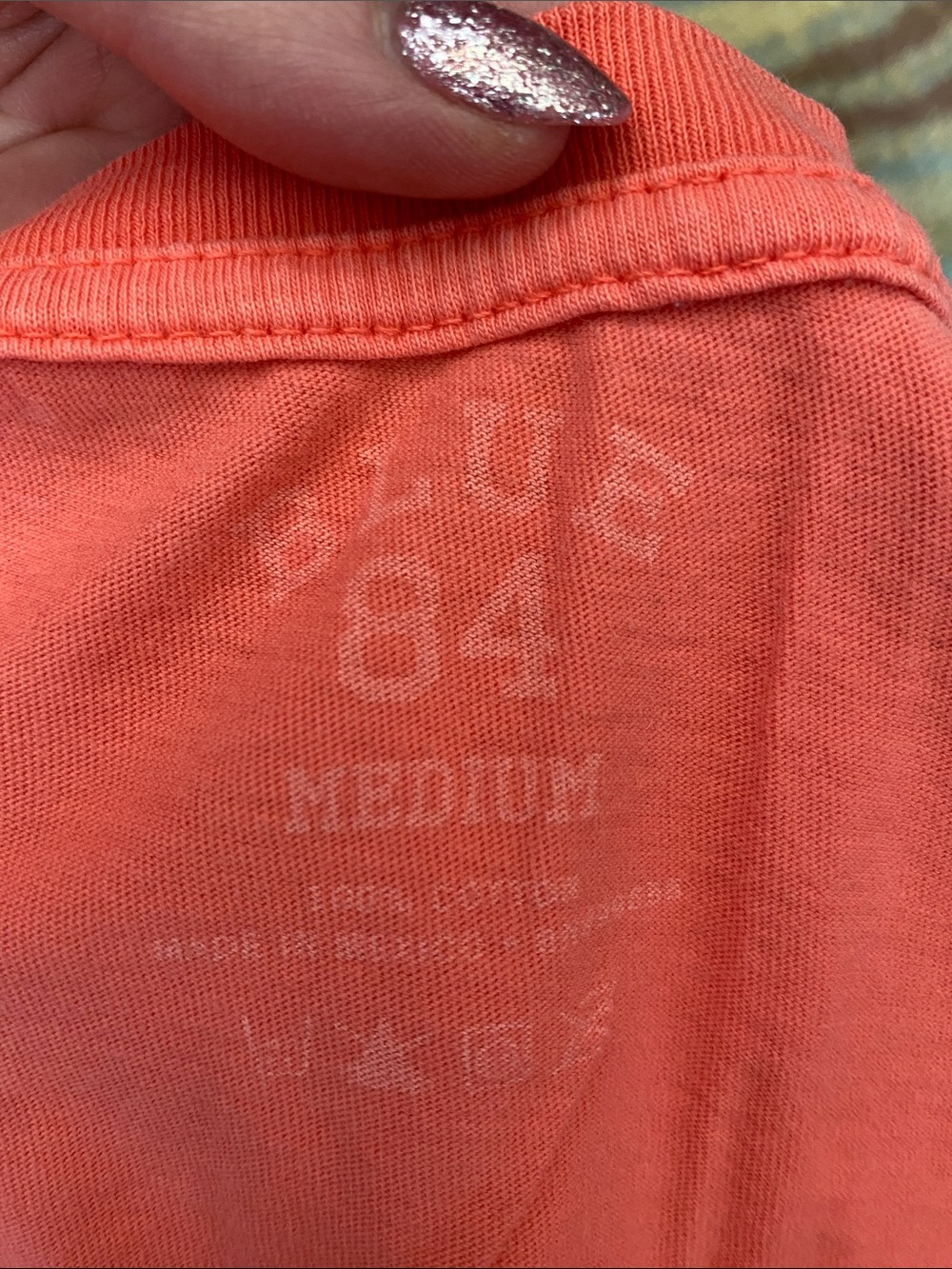 Blue 84 Coral V-Neck Short Sleeve Tee with Navy Graphic - Picture 4 of 4